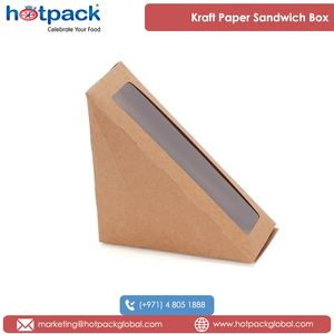 Easy to Assemble Brown Color 300 GSM <b>Thickness</b> Kraft <b>Paper</b> Sandwich Box | Customization Possible - Product Image 2
