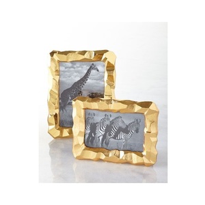 Elegant <b>Gold</b> Colour Metal Photo <b>Frame</b> Ornate Decorative <b>Picture</b> <b>Frames</b> for Tabletop or Wall Display Classic Design - Product Image 1