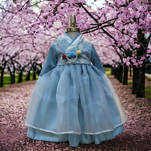 Hanbok สําหรับสาว 2 ชิ้นเครื่องแต่งกายแบบดั้งเดิมของเกาหลีชนกลุ่มน้อยศาลเสื้อผ้างานแต่งงานปีใหม่ชุด