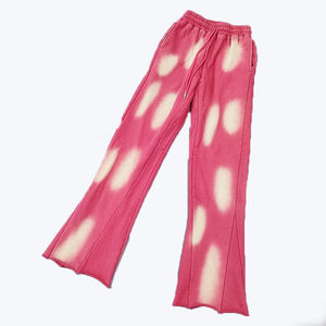 Pantalones Deportivos Casuales de Algodón Estilo Vintage con Lavado Ácido, Cintura Elástica y Acabado Stonewashed/Pigmentado - Product Image 4