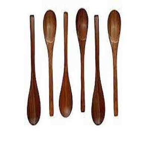 Nouvel ensemble six cuillères brun polonais couverts vaisselle ustensiles de cuisine couverts en bois naturel pour la maison hôtel Restaurant - Product Image 3