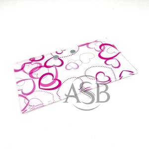 Tuile à cils personnalisable en acrylique avec aimants, motif cœur rose et blanc, spéciale Saint-Valentin, impression personnalisée, logo personnalisé - Product Image 6