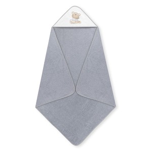 Toalla de Baño Modern Love You Gris, 100x100 cm, 400 GSM, Algodón de Rizo con Cepillo y Peine para Recién Nacidos, Uso Doméstico, Decoración de Baño - Product Image 1