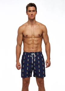 High quality OME With Sublimation Fire Flam Men Mesh Summer Elastic Beach Wear shorts and <b>Cheap</b> Wholesale Stylish Shorts For Men - Product Image 3
