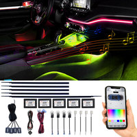 Kit d'accessoires universels pour l'intérieur de la voiture en acrylique LED, éclairage d'ambiance, lampe symphonique