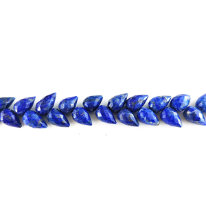 Lapis Lazuli Teardrop Facetted Briolette Gemstone Beads 12x7mm Taille 8 pouces Long Strand Jewelry Making Supplies - Product Image 2