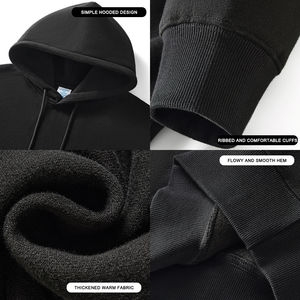 Personnalisé 500 GSM Slim Fit Hommes Coton Hoodies Cargo Survêtements Formation Jogging Hiver Vente en gros Fourniture Imprimé Sweatshirts Unis - Product Image 2