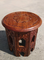 Vente en gros Table basse d'appoint moderne en bois de manguier avec design sculpté à la main pour le salon Table de chevet à montage facile