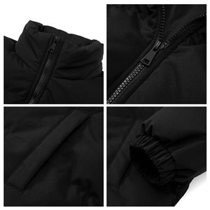 Chaquetas acolchadas lisas de bloque de Color Premium de manga larga con cuello levantado para hombre, chaqueta personalizada para exteriores, chaquetas acolchadas para hombre - Product Image 2