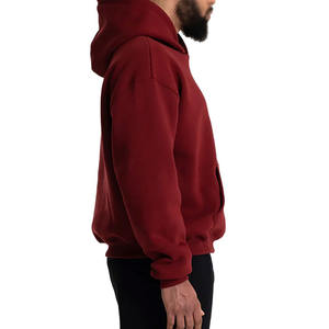 Sweat à capuche tendance pour homme, motif uni, 100% coton, design bicolore, pull à capuche, doublure en polaire douce pour l'automne, style décontracté audacieux - Product Image 2