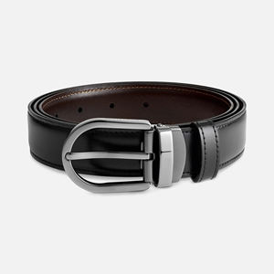 Cinturones Casuales para Hombre ARKE ENTERPRISES Premium, Cinturón de Cuero Vacuno Negro de Lujo Personalizado con Hebilla Cuadrada, Duradero y Ligero, Pakistán - Product Image 4