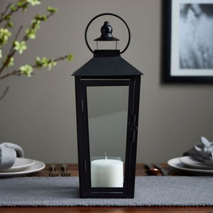 Advantageous Design Black Metal <b>Candle</b> <b>Holder</b> Metal <b>Lantern</b> Superior Quality Metal <b>Candle</b> <b>Holder</b> <b>Lantern</b> With Lid for Top Sale - Product Image 1