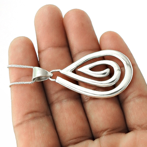 จี้เงินแท้925แฟชั่นใหม่ตัดหยดน้ำตาเครื่องประดับโบฮีเมียนปรับแต่งในสไตล์แตกต่างกันลดราคา - Product Image 4