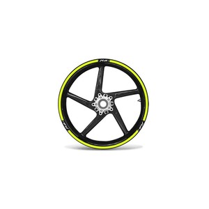 Kit di strisce adesive fluorescenti gialle da 17 pollici per cerchioni moto, compatibili con Yamaha YZF-R6, adesivi premium per moto - Product Image 1
