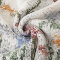 Pull à manches longues de haute qualité printemps personnalisé brodé Floral femme Style français cachemire tricot femmes pull respirant