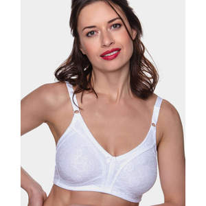 Sujetador minimizador de encaje 360 para mujer, sin aros, ajuste cómodo, copa completa con cierre de ganchos ajustables, diseño transpirable, fino y sin costuras - Product Image 2