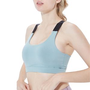 Soutien-gorge de sport en tricot sans armature Motif solide Respirant à bretelles ajustées Style sportif pour adultes dames soutien-gorge de gymnastique - Product Image 1