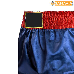 ชุดกีฬาชกมวยและศิลปะการต่อสู้สำหรับผู้ใหญ่ ผ้าฝ้าย 100% ทนทาน ผลิตตามสั่ง กางเกงขาสั้น Samavia พิมพ์ลายด้านหน้าด้วยเทคนิค Sublimation น้ำหนักเบา - Product Image 4