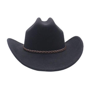 2024 venta al por mayor de Color sólido liso Logotipo de impresión personalizado verano montar piel cuero sombrero al aire libre vaquero occidental sombrero de seguridad para hombres y mujeres - Product Image 6
