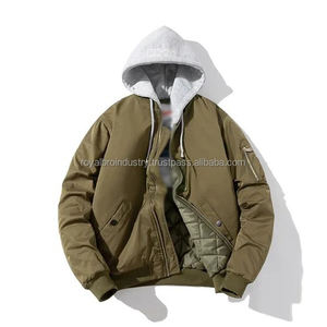 Blouson aviateur pour homme, grande taille, uni, hiver, décontracté, coupe-vent, parka rouge rose, vintage, tendance, veste de baseball, imperméable - Product Image 4