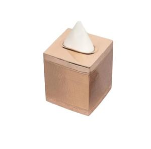 Caja de pañuelos martillada de calidad Superior, juego de baño antiguo, equipo decorativo, cubierta de cobre, caja dispensadora de pañuelos de Metal de estaño - Product Image 1