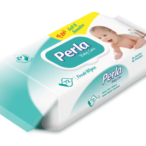 Toallitas Húmedas Sin Alcohol con pH 5.5, Marca PERLA, 72 Piezas por Paquete, 24 Paquetes por Caja, Suaves y Perfumadas, con Cubierta Transparente para Bebés y Adultos - Product Image 5