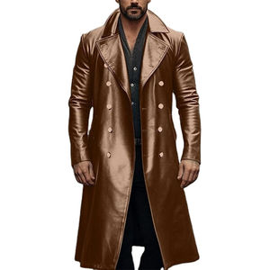 Manteau long en cuir pour homme de haute qualité, best-seller, vente en gros, 80% duvet d'oie, respirant, nouvelle arrivée - Product Image 2