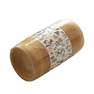 ถ้วยไม้ไผ่ลายมุกธรรมชาติทันสมัยสำหรับตกแต่งบ้านและใช้งานง่ายจากเวียดนาม - Product Image 2