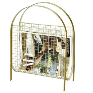 Metal Newspaper Holder for Sale Metal Mesh Office Desktop Document <b>File</b> Sorter <b>Organizer</b> Rack Magazine Holder Table Display - Product Image 1