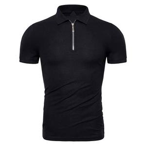 Camisetas de talla grande para hombre de alta calidad, camisetas deportivas con media cremallera de algodón y logotipo personalizado, venta al por mayor a precio económico 2025 - Product Image 1