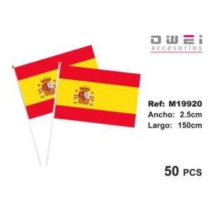 Logo personnalisé 15mm X 20mm Drapeau de l'Espagne en soie pour l'assurance automobile et l'utilisation des agences de voyages - Product Image 1