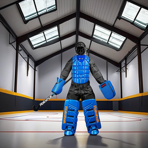 Eoin Winston Sports Field Hockey Goalkeeper Kit High Quality <b>Rebound</b> Standard Hockey Gloves with Leg Guard and Abdominal Guard - Product Image 1