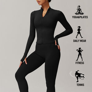 Nouvel ensemble de yoga Vente en gros de vêtements de sport pour femmes athlétiques de fitness 2 pièces Ensembles de yoga pour le sport - Product Image 2