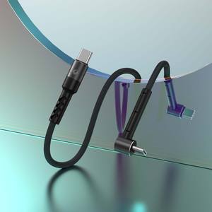 PD60W 3A Cable de carga rápida Tipo-C a Tipo-C Tejido de cobre puro con paquete de caja Micro-USB Negro DE LA CB-305CC para dispositivos USB - Product Image 1