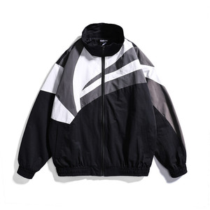 Veste en nylon et polyester à logo personnalisé pour le printemps à la mode Streetwear Homme Robe patchwork Veste en nylon ample - Product Image 1