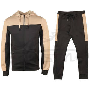 Conjunto de Sudadera con Capucha y Pantalones Deportivos de Algodón y Felpa, Manga Larga, Cierre de Cremallera, para Hombre, Venta al por Mayor OEM, Ropa Deportiva, Conjunto para Correr - Product Image 1