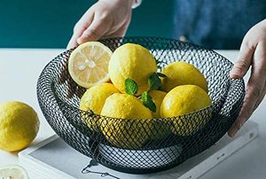 Tazón de fruta de malla metálica para rubor de 10 pulgadas, cocina decorativa, comedor, oficina, soporte para cesta para bolsas de alimentos dulces, herramientas - Product Image 5