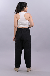 Nonwoven Anti-Wrinkle Loose Fit Vintage Fashion Pants Ladies Wide Leg Long Cotton Solid Pants Casual <b>Summer</b> Elastic Waist Pocket - Product Image 5