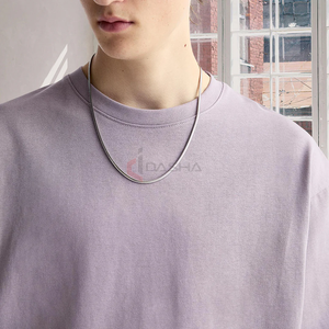 เสื้อยืดคอกลม100% สำหรับผู้ชายเสื้อยืดโอเวอร์ไซซ์โอเวอร์ไซส์ผ้าคอตตอนสำหรับ240GSM - Product Image 3