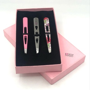 New Style Best Product Different Styles Eyebrow Tweezers <b>Silver</b> Tip Stainless Steel With Your Own Custom Logo Beauty Instruments - Product Image 1
