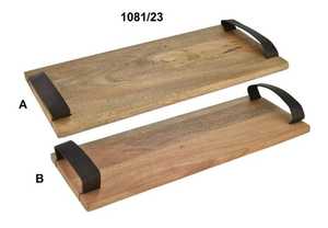 Plateaux de service en bois finition naturelle métal de qualité alimentaire expérience multi-luxe Meena céramique Look pour les mariages Diwali Occasions - Product Image 3