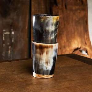 2025 Custom Logo Indian Carved Ox Buffalo Horn Cup Quality Natural Crafts Nautical <b>Shot</b> <b>Glass</b> Waterproof Handmade Polished Art - Product Image 1