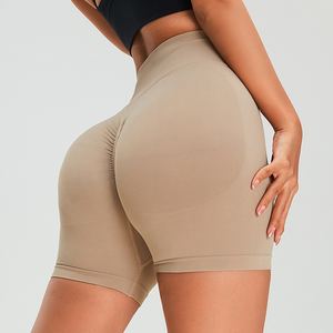 Pantalones cortos deportivos de Yoga para gimnasio sin costuras para mujer, Bermudas de cintura alta para levantar glúteos, para Fitness, estilo informal, colección de verano - Product Image 5