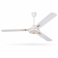 Ventilateur de plafond blanc de 56 pouces, haut débit d'air, pour usage domestique, salon, école, moteur puissant, restaurant, dortoir, ventilateur silencieux