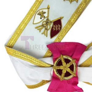 Faja de uniforme de estilo de graduación con aspecto elegante y texto personalizado Faja de uniforme profesional con material de satén resistente a las arrugas - Product Image 3