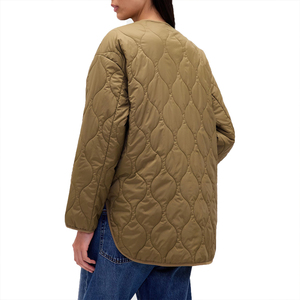 Women's Recycled Lightweight Oversized Quilted Liner Jacket Outdoor Streetwear Nylon Ladies Packable <b>Padded</b> Bubble Jacket - Product Image 5