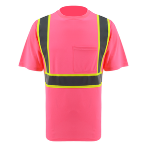 Ropa DE TRABAJO Venta al por menor Camiseta reflectante de alta visibilidad Camisa protectora de seguridad transpirable cómoda con bolsillo en el pecho - Product Image 3
