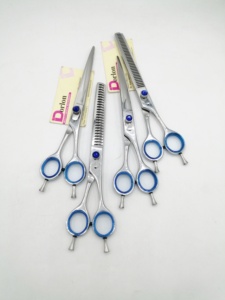 Nouveau Style ciseaux de toilettage pour animaux de compagnie professionnel de haute qualité ciseaux de coupe de cheveux pointus barbier incurvé et amincissement chien/chat ciseaux - Product Image 2