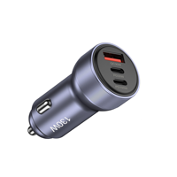 Adaptador de cargador de coche USB C de 130W con 3 puertos, carga rápida de 3,0 W para iPhone 17 compatible con dispositivos de 30W QC 100 de W