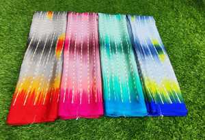 เสื้อส่าหรีทำจากผ้านุ่มพิมพ์ลายสไตล์โมเดิร์นพร้อมเสื้อสำหรับงานแต่งงานสวมใส่ทุกวัน - Product Image 4